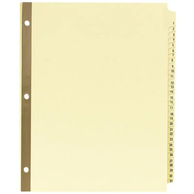 Avery C21331 Laminated Dividers - Gold Reinforced