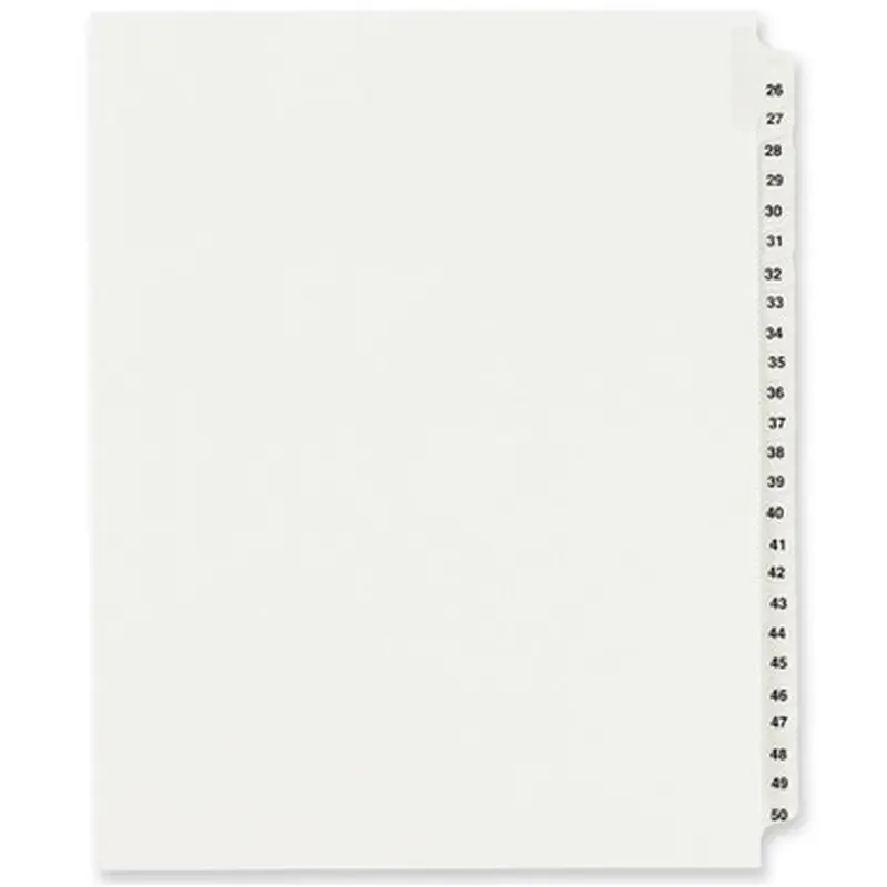 Avery LG2650LTS Standard Collated Legal Exhibit Divider Sets - Avery Style