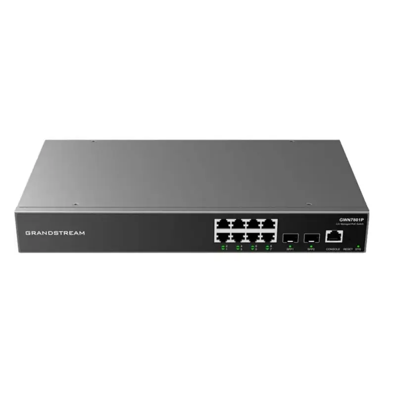 *LS* Grandstream IPG-GWN7811 Layer 3 network switch with 8 RJ45 Gigabit Ethernet ports for copper plus two 10 Gigabit SFP  ports for fiber