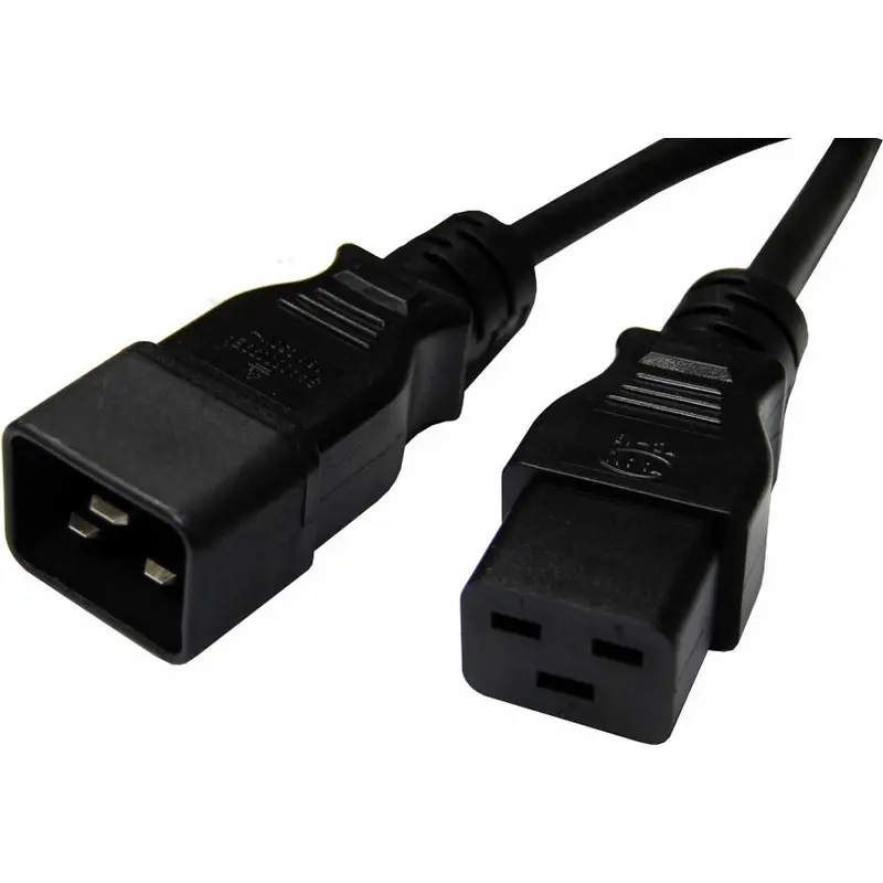 8Ware 1m Power Extension Cable Lead 15A IEC C19 to IEC C20 Male to Female for UPS PDU PC Servers Rack-mount Power Distribution Units