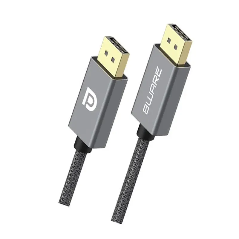 8ware Pro Series 4K 60Hz DisplayPort Male DP to DisplayPort Male DP cable 2M Gray metal aluminum shell Gold Plated connectors (Retail package)