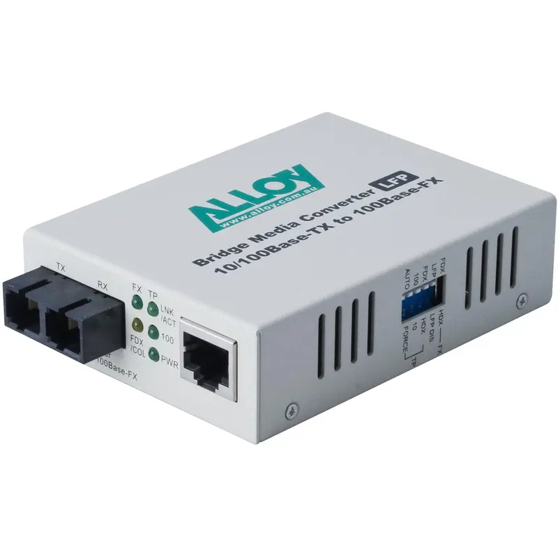 Alloy FCR200SC.40  10/100Base-TX to 100Base-FX Single Mode Fibre (SC) Converter with LFP via FEF or FM. 40Km