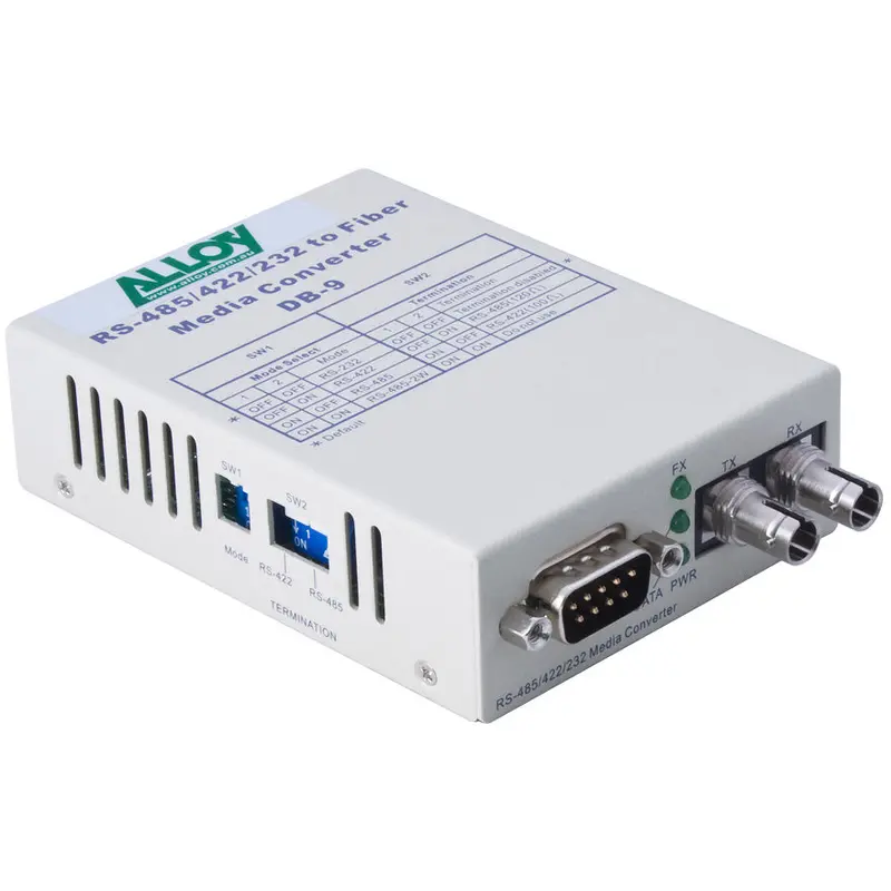 Alloy SCR460ST-3  RS-232/422/485 Serial DB-9 to Single Mode Fibre Converter. Max. range 20Km