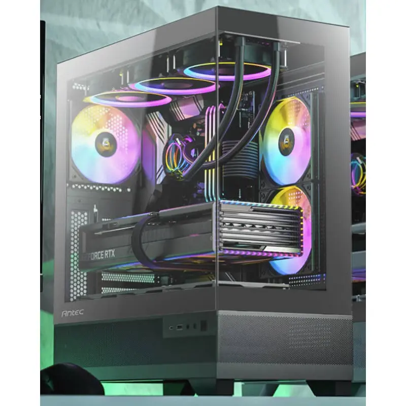 Antec SI CX700RGB USB-C, Seamless View 6x RGB Fans. 4mm  Glass, Tool Free Panels. Vertical Cooling,  Gaming Case Limited stock Deal( LS)