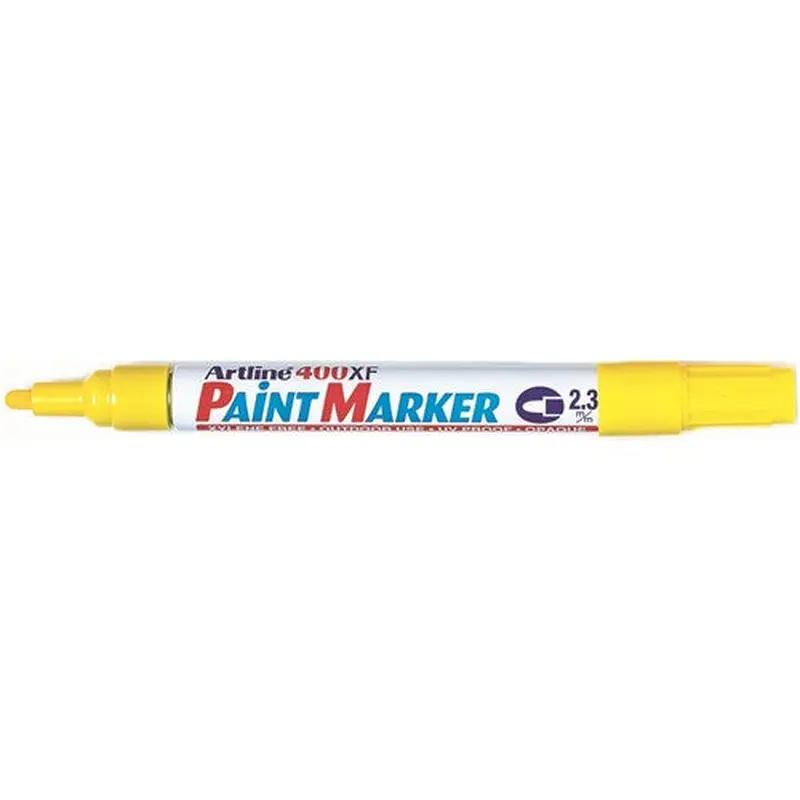 Artline 400XF Paint Marker Medium Bullet 2.3mm Yellow BOX12