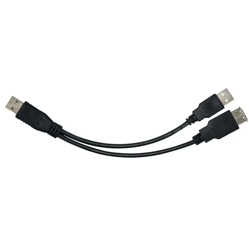 Astrotek USB 2.0 Y Splitter Cable 30cm - Type A Male to Type A Male   Type A Female Black Colour Power Adapter Hub Charging
