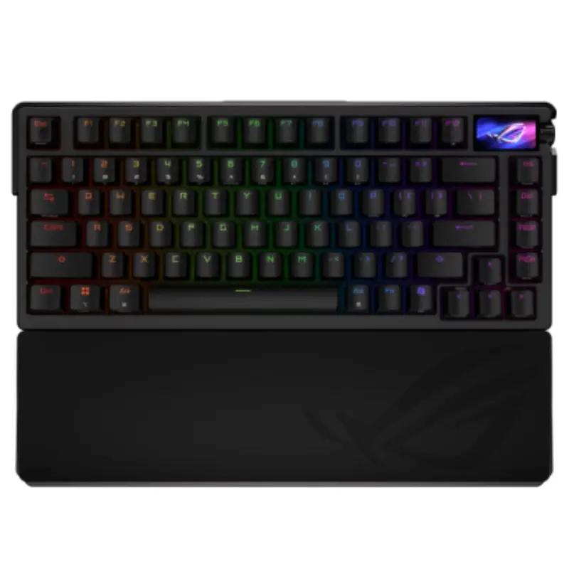ASUS ROG Azoth Extreme Snow SWITCH, ROG NX Mechanical, Full-Color OLED Touchscreen, 8000Hz with ROG Polling Rate Booster, Quiet