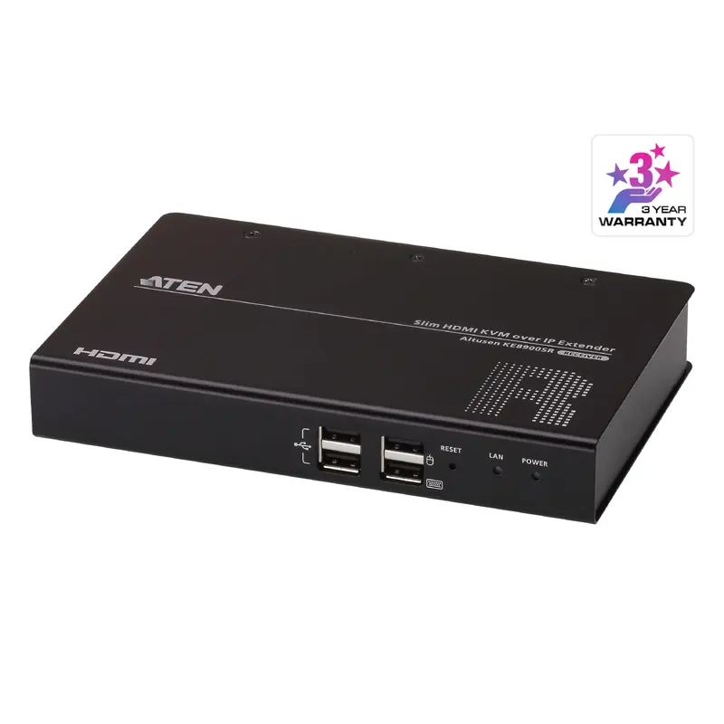 Aten HDMI Slim KVM over IP Receiver, supports up to 1920 x 1200 @ 60 Hz