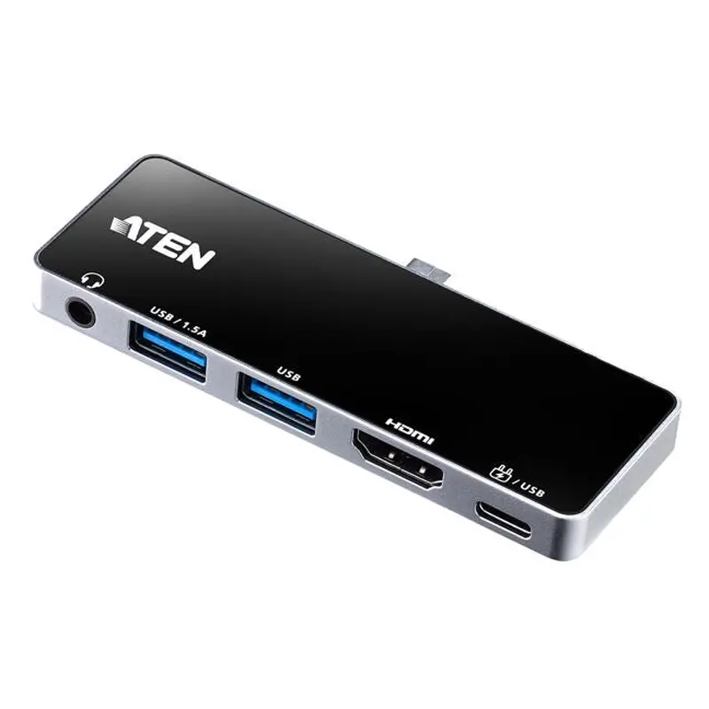 Aten USB-C Travel Dock with Power Pass-Through, Multiport connection, Supports DP1.4 with single HDMI video output, Designed for iPad Pro & Surface