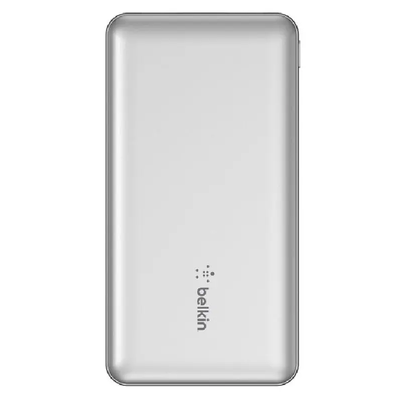 Belkin BoostCharge USB-C PD Power Bank 10K   USB-A to USB-C Cable - Silver (BPB011btSL), 2x USB-A Ports, 1x USB-C Ports, 2YR