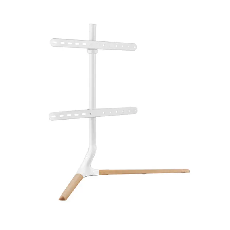 Brateck Modern Linear Tabletop TV Stand For 49'-70' TVs, Weight Capacity: 40kg   -- Matte White & Beech 970x350x765mm (LS)