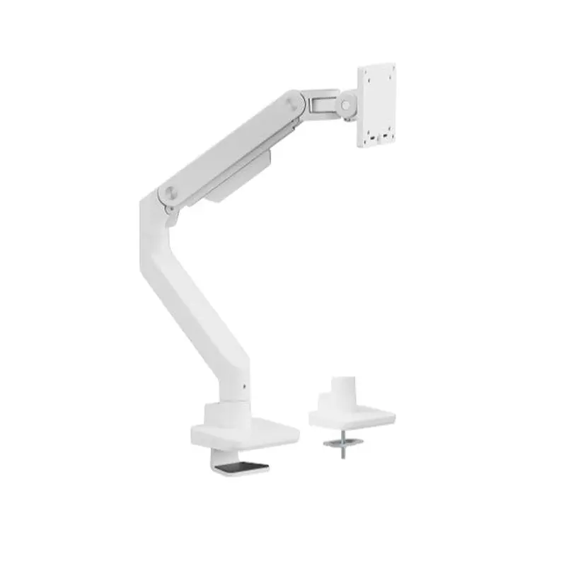 Brateck LDT81-C012-W NOTEWORTHY HEAVY-DUTY GAS SPRING MONITOR ARM For most 17'~49' Monitors, Fine Texture White (LS)