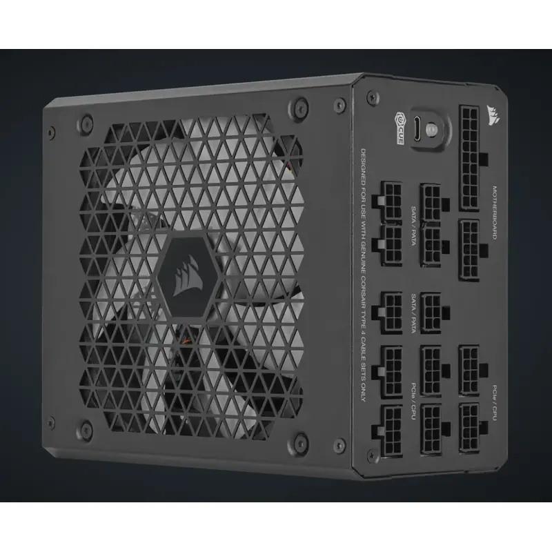Corsair HX1000i ATX High Performance Platinum PSU, ICUE 2024. PCIe 5.0, ATX 3.0, 12VHPWR Cable included.