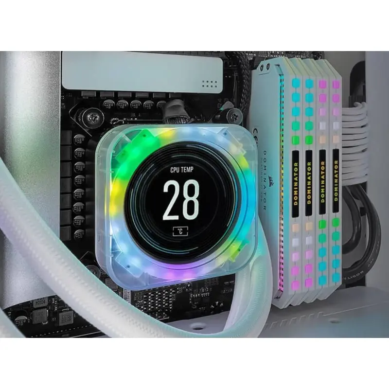 Corsair iCUE ELITE CPU Cooler LCD Display Upgrade Kit ICE -  transforms your CORSAIR ELITE CAPELLIX CPU cooler into a personalized dashboard Display