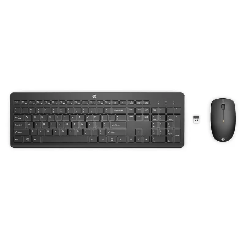 HP 230 Wireless Keyboard & Mouse Combo 12 function keys chiclet comfortable low noise 1600DPI Mouse Light Weight Long Battery Life ~16mths