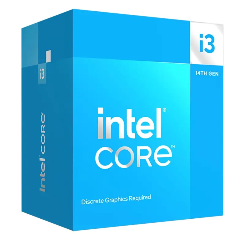 Intel i3 14100F CPU 3.5GHz (4.7GHz Turbo) 14th Gen LGA1700 4-Cores 8-Threads 17MB 58W Graphics Card Required Retail Raptor Lake with Fan