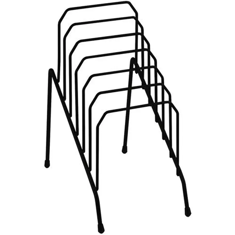Italplast Step File Organiser Wire Small 6 Slot Black