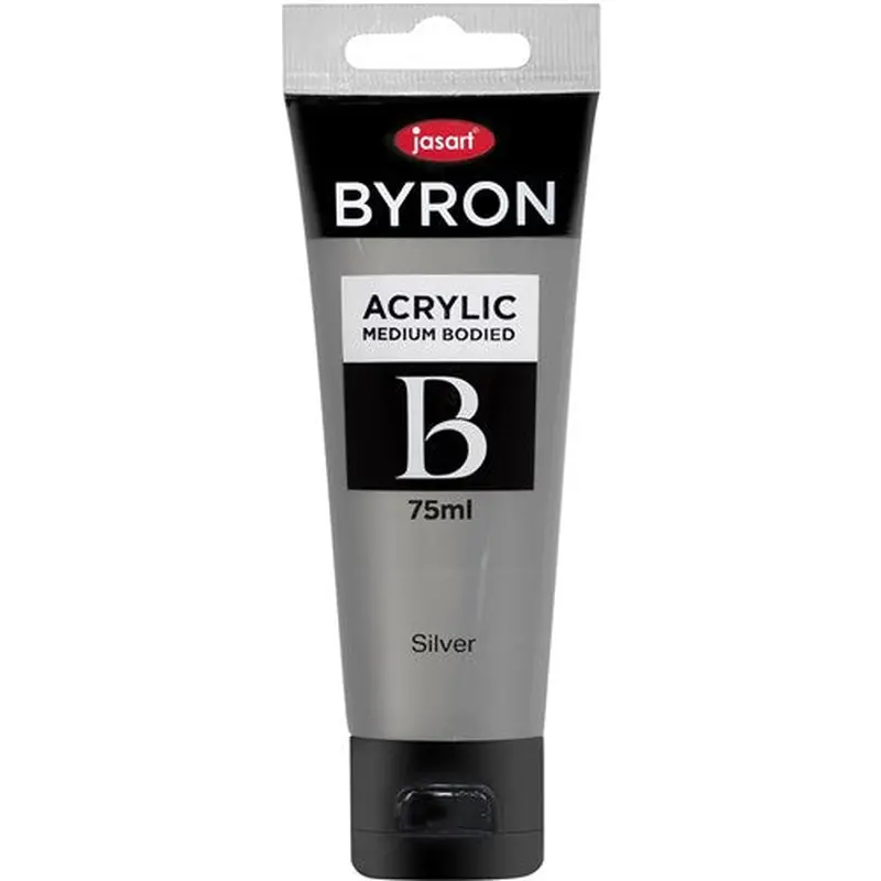 Jasart Byron Acrylic Paint 75ml Silver