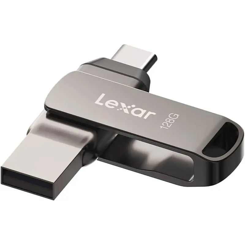 Lexar D400 256GB JumpDrive BL Titanium USB 3.1 Type-C, up to 130MB/s read  transfer content between your USB Type-CTM and Type-A devices.