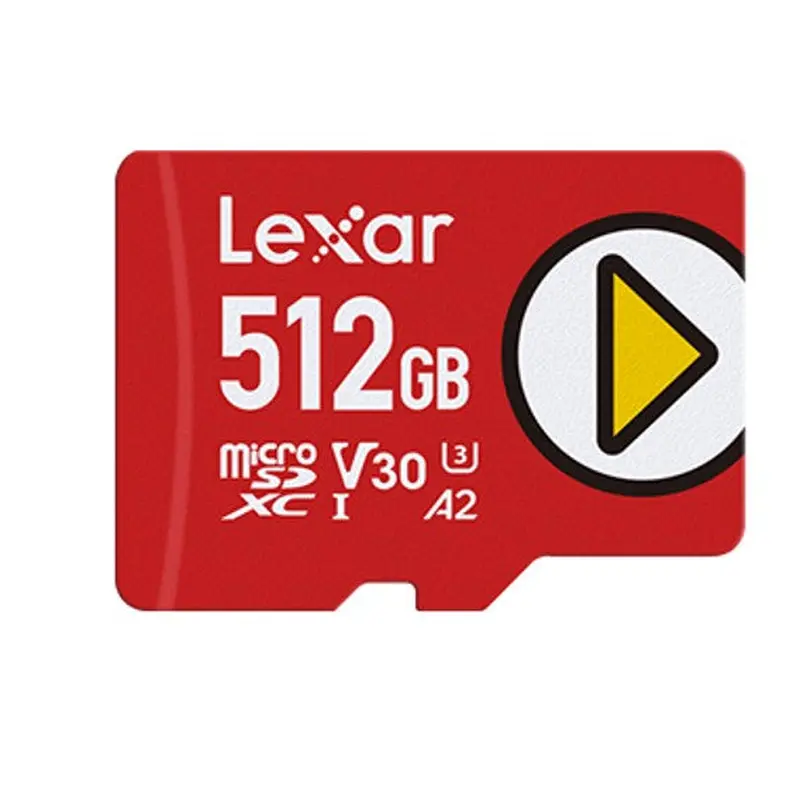 Lexar PLAY microSDXC UHS-I card 512GB Class 10, U3, V30, A2, up to 205MB/s read, up to 140MB/s write 512GB  Class 10, U3, V30, A2, up to 205MB/s rea