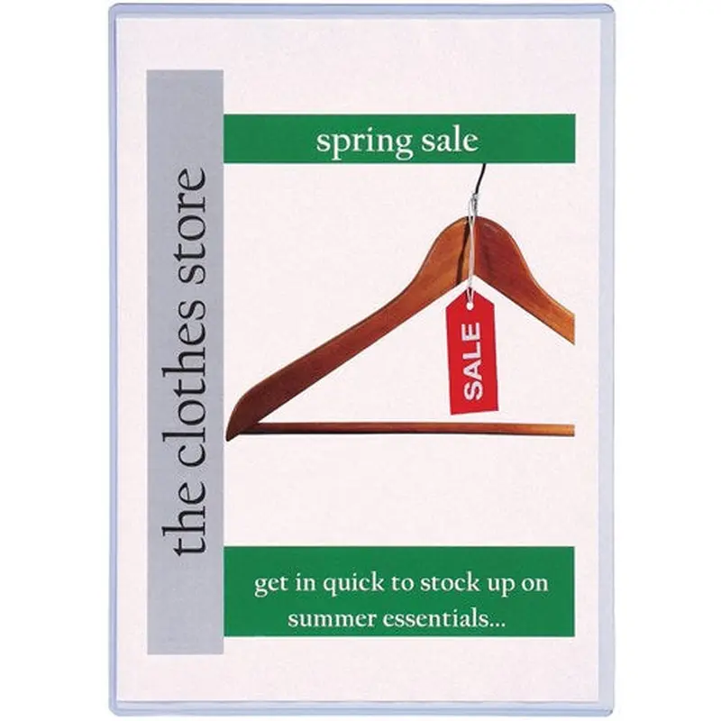 Marbig Document Protector PVC A4 Side Opening Clear