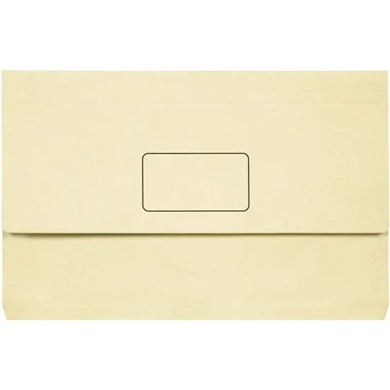 Marbig Slimpick Manilla Document Wallet Foolscap 30mm Gusset Buff Pack Of 10