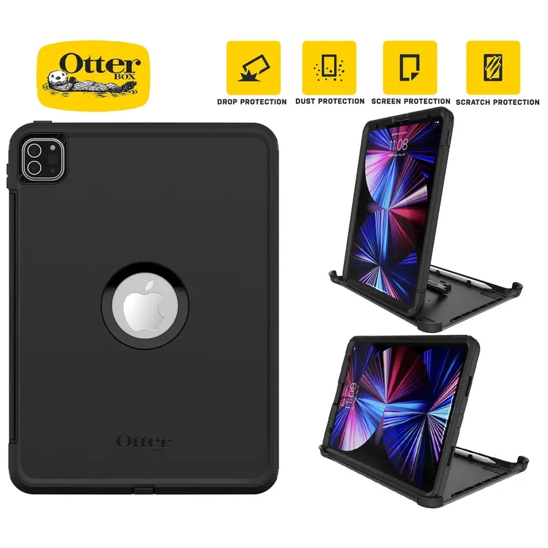 OtterBox Defender Apple iPad Pro (11') (4th/3rd/2nd/1st Gen) Case Black - (77-82261), DROP  2X Military Standard, 7 Years Warranty