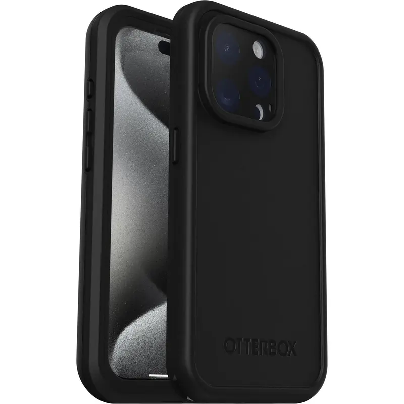OtterBox Fre MagSafe Apple iPhone 15 Pro (6.1') Case Black - (77-93405), DROP  5X Military Standard, 2M WaterProof, Port Covers, 7 Years Warranty