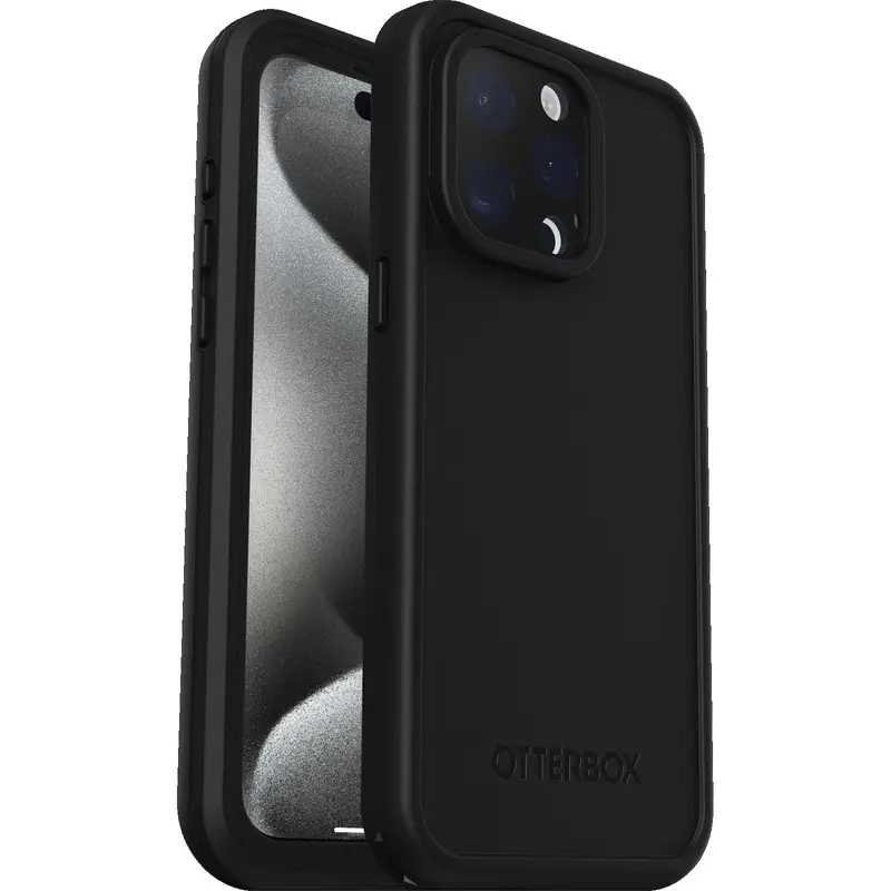 OtterBox Fre MagSafe Apple iPhone 15 Pro Max (6.7') Case Black - (77-93429), DROP  5X Military Standard, 2M WaterProof,Port Covers, 7 Years Warranty