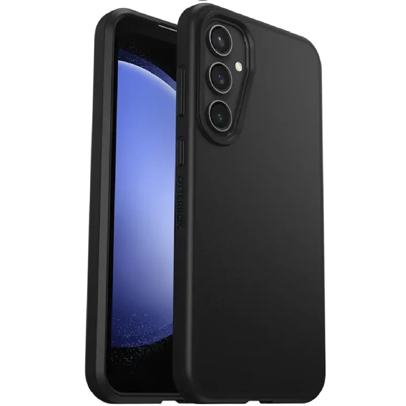 OtterBox React Samsung Galaxy S23 FE (6.4') Case Black - (77-94253),Antimicrobial,DROP  Military Standard,Raised Edges,Hard Case, 7 Years Warranty