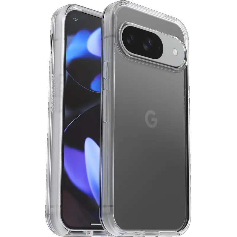 OtterBox Symmetry Clear Google Pixel 9/Pixel 9 Pro (6.3') Case Clear - (77-95619), DROP  3X Military Standard, Raised Edges, 7 Years Warranty