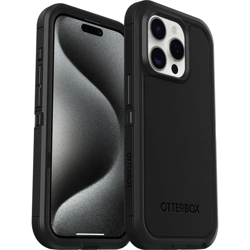 OtterBox Defender XT MagSafe Apple iPhone 15 Pro (6.1') Case Black - (77-92956), DROP  5X Military Standard, Multi-Layer, 7 Years Warranty