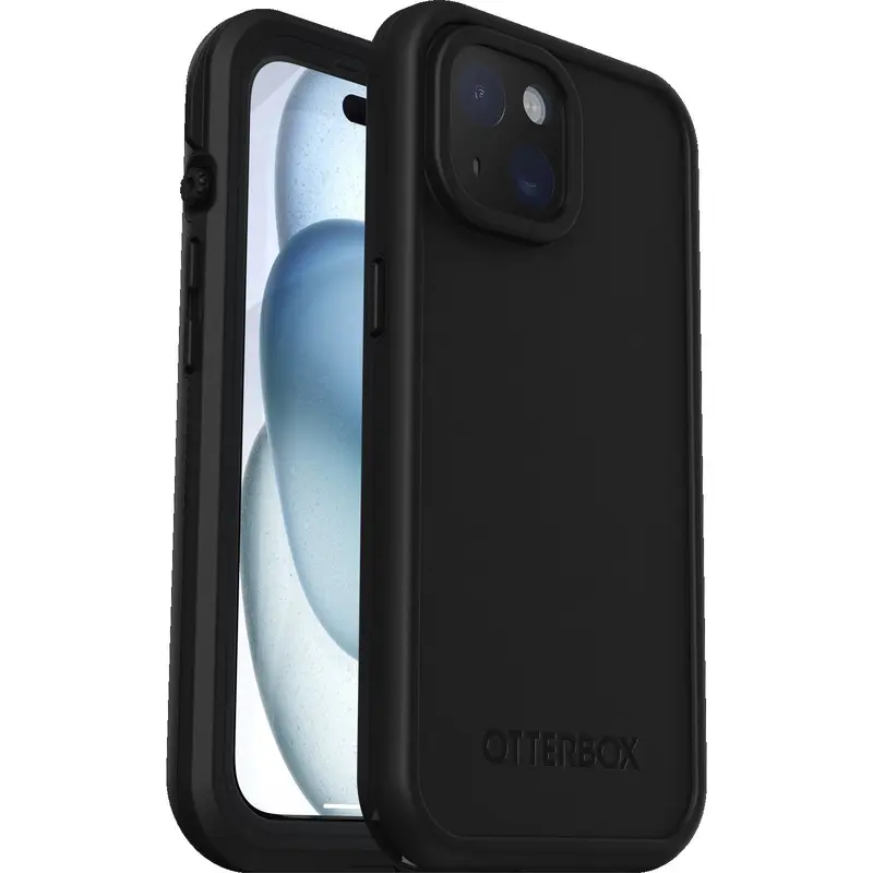 OtterBox Fre MagSafe Apple iPhone 15 (6.1') Case Black -(77-93438),DROP  5X Military Standard,2M WaterProof,Built-In Screen Protector,7 Years Warranty