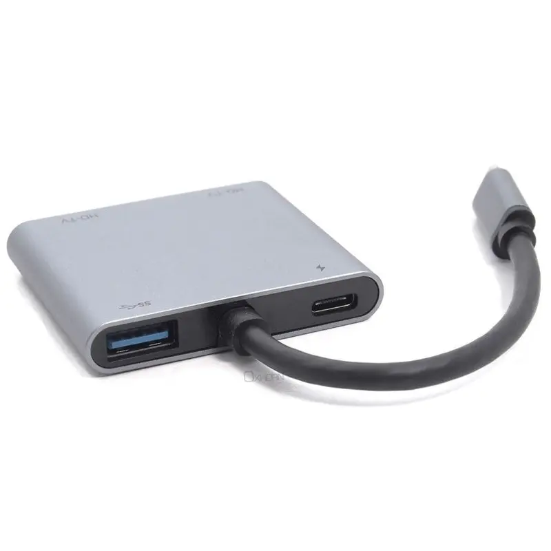 Oxhorn 4-in-1 USB-C to 2x HDMI 1xUSB3.0 1xUSB-C Charging Port 100W Power Delivery Support 4K@30Hz Displays