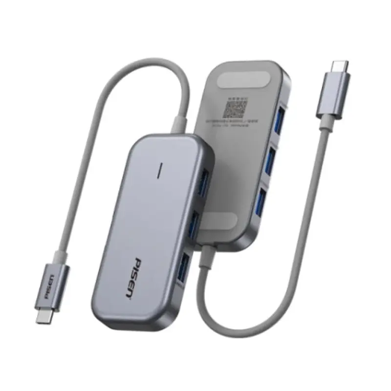Pisen 11-in-1 Multi-Port USB-C Multiport Hub Adapter Docking Station 4xUSB-A(3.0 &2.0) 1xUSB-C 100W PD 1x4K HDMI 1xRJ-45 1xSD 1xTF 1xVGA 1x3.5mm Audio