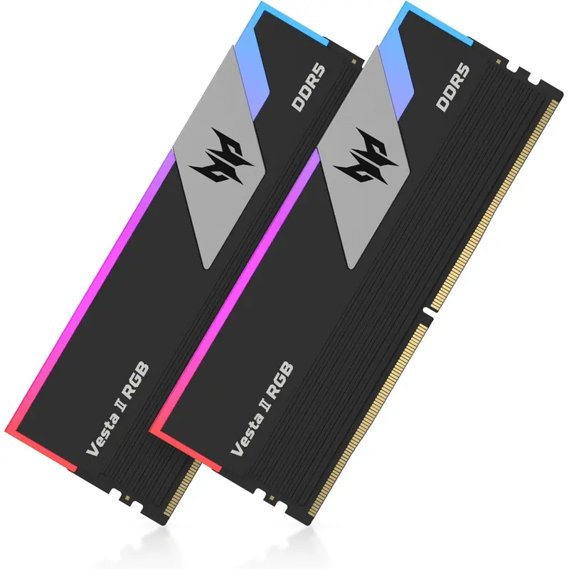 PREDATOR VESTAII 32GB 16GBx2 Black RGB DDR5 Memory 6000Mhz 1R*8 CL32