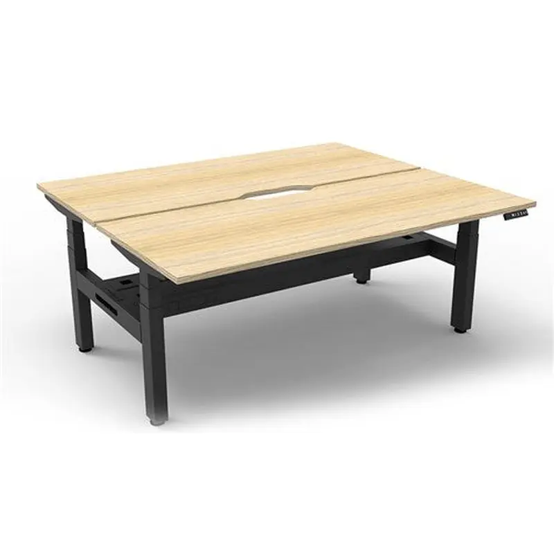 Rapidline Boost  Back To Back Workstation   Cable Tray 2 Person 1200mmW Oak/Black