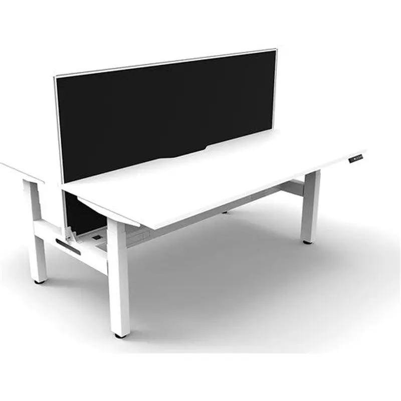 Rapidline Boost  Back To Back Workstation Screen Cable Tray 2 Person 1800mmW White/White
