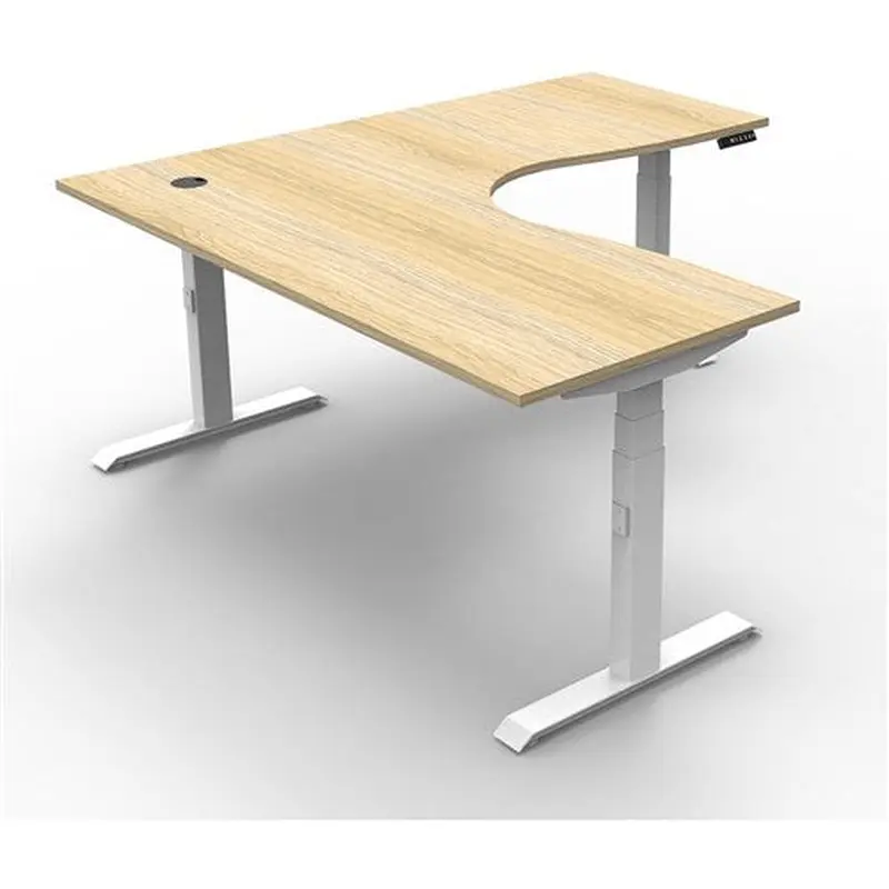 Rapidline Boost  Corner Workstation 1800/1500W x 750D x 1270mmH Oak / White