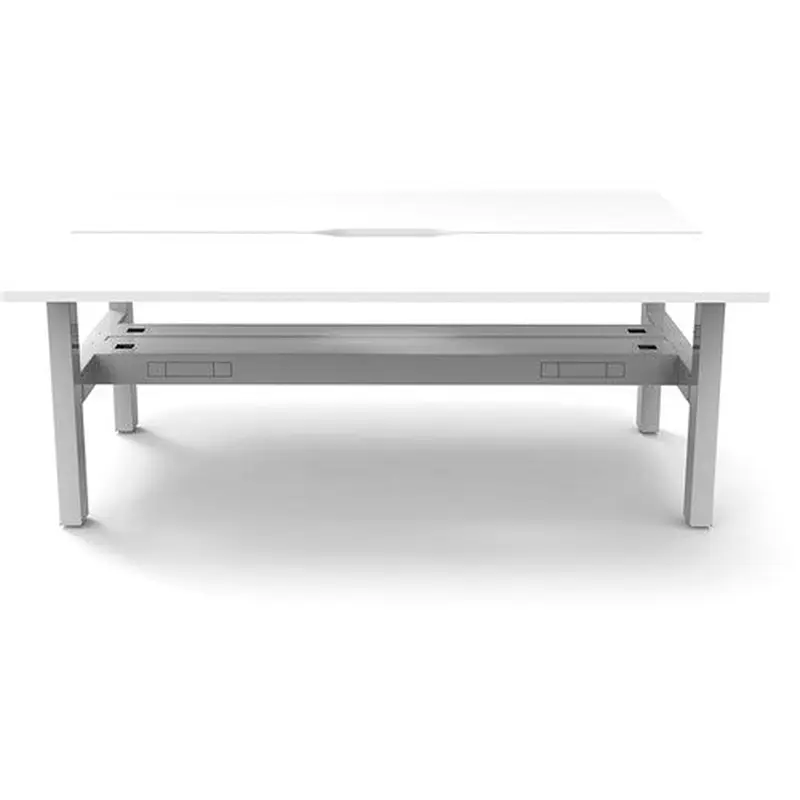 Rapidline Boost Static Back To Back Workstation Tray 2 Person 1200Wx1500x730mmH White/White