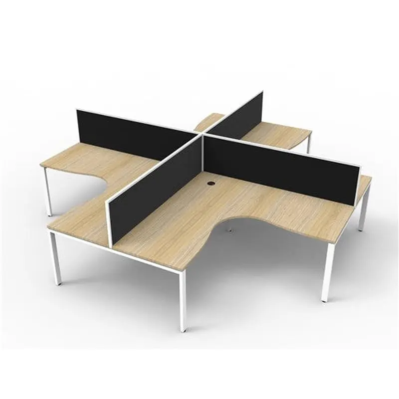Rapidline Deluxe Infinity Corner Workstation Profile Leg  Screen 3030/3030mmW Oak/White