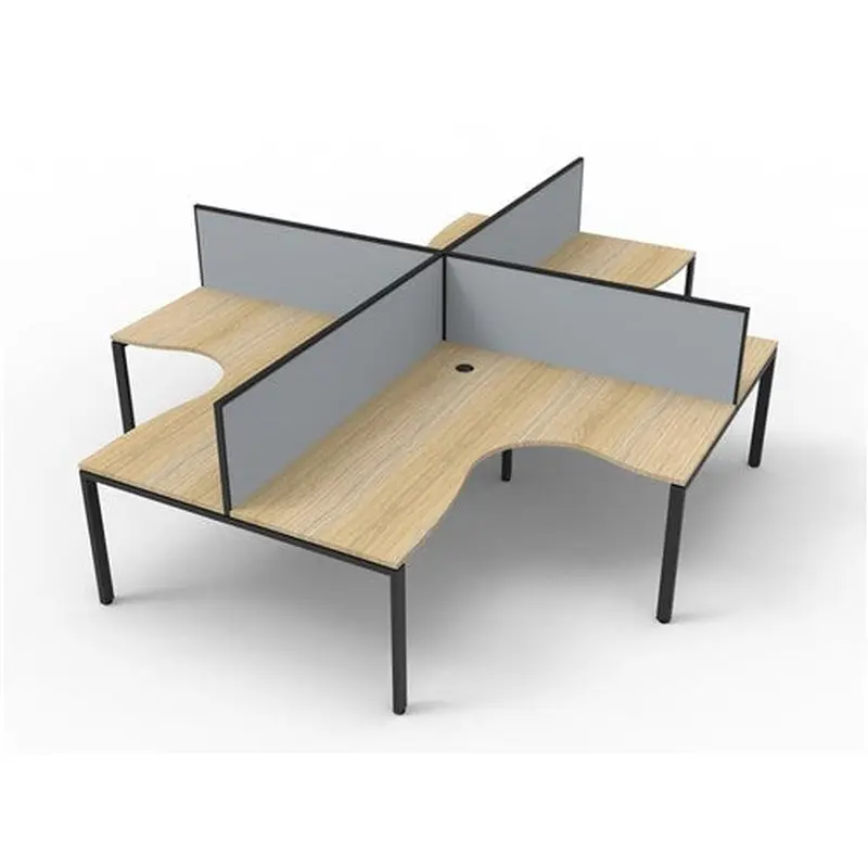 Rapidline Deluxe Infinity Corner Workstation Profile Leg  Screen 3630/3030mmW Oak/Black