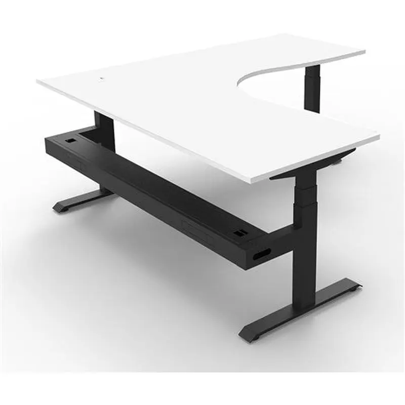 Rapidline Boost  Corner Workstation   Tray 1800/1500W x 750D x 1270mmH White / Black