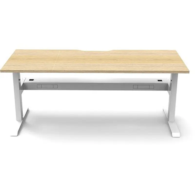 Rapidline Boost Static Single Sided Workstation   Tray 1500W x 750D x 730mmH Oak/White