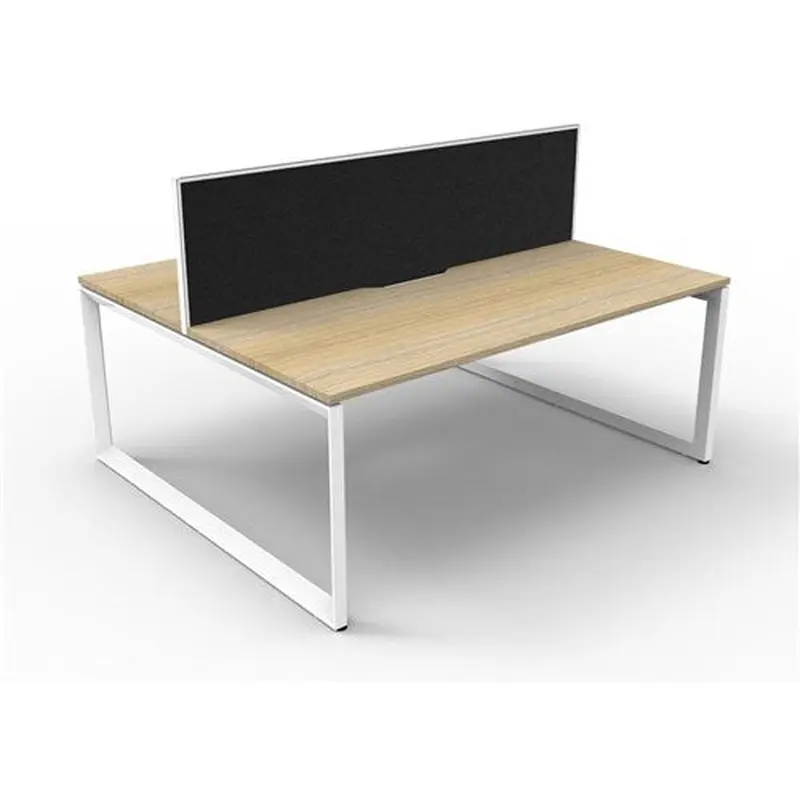 Rapidline Deluxe Infinity Desk Loop Leg Double Sided   Screen 2 Person 1500mmW Oak/White