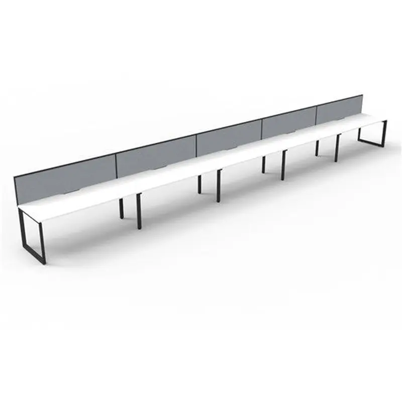 Rapidline Deluxe Infinity Desk Loop Leg Single Sided   Screen 5 Person 6000mmW White/Black