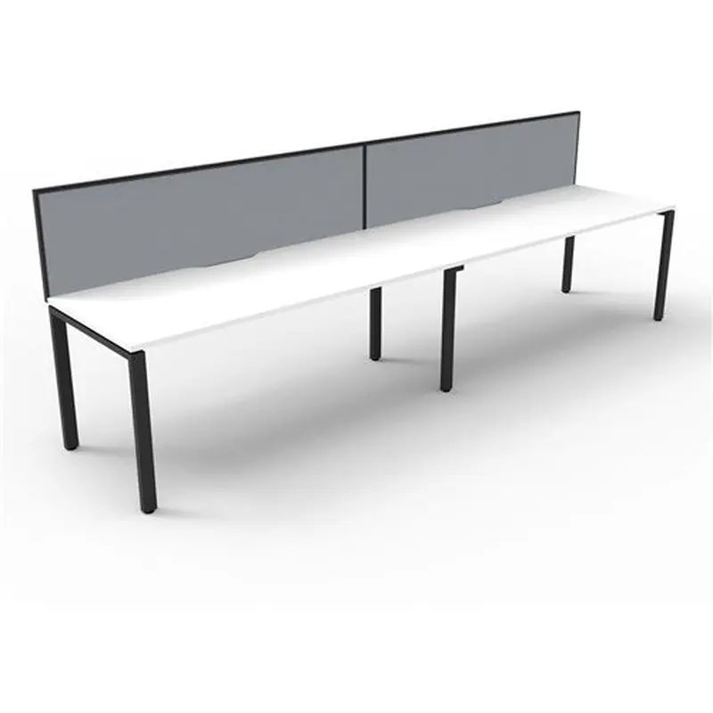 Rapidline Deluxe Infinity Desk Profile Leg One Sided   Screen 2 Person 3600mmW White/Black
