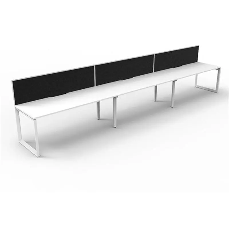 Rapidline Deluxe Infinity Desk Loop Leg Single Sided   Screen 3 Person 4500mmW White/White