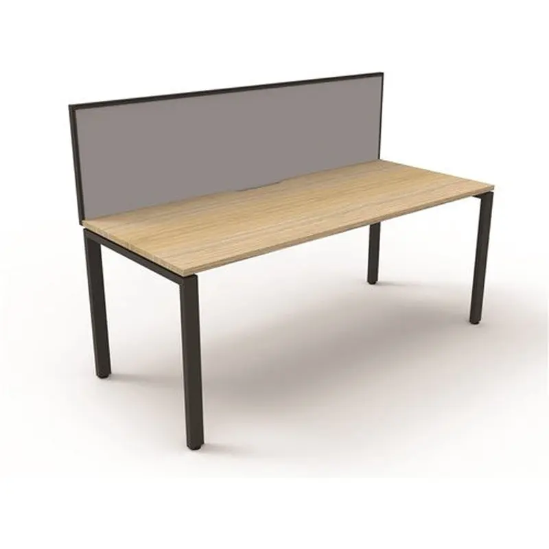 Rapidline Deluxe Infinity Desk Profile Leg One Sided   Screen 1200mmW Oak/Black