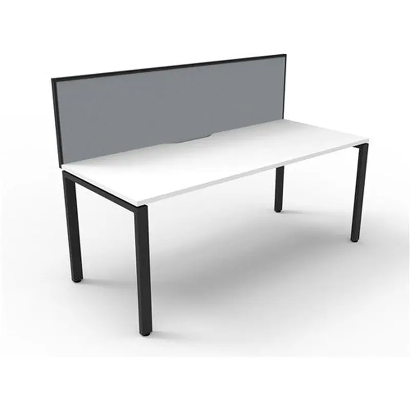 Rapidline Deluxe Infinity Desk Profile Leg One Sided   Screen 1800mmW White/Black